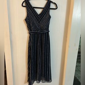 DKNY Black A-Line Dress V-Neck Sleeveless NWOT